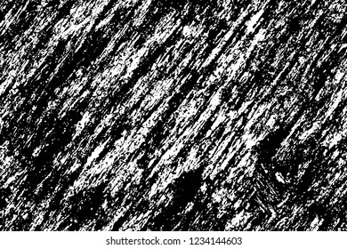 Grunge overlay layer. Abstract black and white vector background. Monochrome vintage surface with dirty pattern in cracks, spots, dots. Old wall in dark horror style design