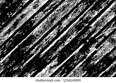 Grunge overlay layer. Abstract black and white vector background. Monochrome vintage surface with dirty pattern in cracks, spots, dots. Old wall in dark horror style design