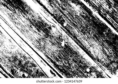 Grunge overlay layer. Abstract black and white vector background. Monochrome vintage surface with dirty pattern in cracks, spots, dots. Old wall in dark horror style design