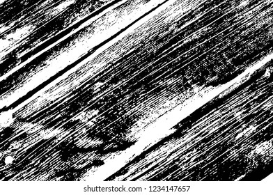 Grunge overlay layer. Abstract black and white vector background. Monochrome vintage surface with dirty pattern in cracks, spots, dots. Old wall in dark horror style design