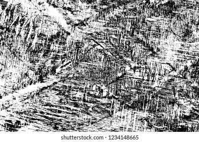 Grunge overlay layer. Abstract black and white vector background. Monochrome vintage surface with dirty pattern in cracks, spots, dots. Old wall in dark horror style design