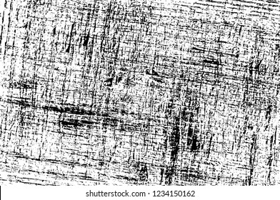 Grunge overlay layer. Abstract black and white vector background. Monochrome vintage surface with dirty pattern in cracks, spots, dots. Old wall in dark horror style design