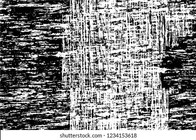 Grunge overlay layer. Abstract black and white vector background. Monochrome vintage surface with dirty pattern in cracks, spots, dots. Old wall in dark horror style design
