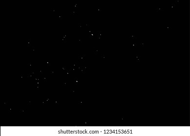 Grunge overlay layer. Abstract black and white vector background. Monochrome vintage surface with dirty pattern in cracks, spots, dots. Old wall in dark horror style design