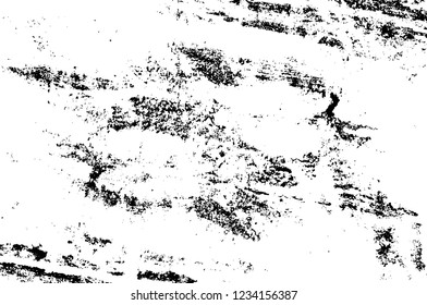 Grunge overlay layer. Abstract black and white vector background. Monochrome vintage surface with dirty pattern in cracks, spots, dots. Old wall in dark horror style design