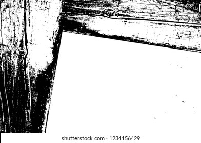 Grunge overlay layer. Abstract black and white vector background. Monochrome vintage surface with dirty pattern in cracks, spots, dots. Old wall in dark horror style design