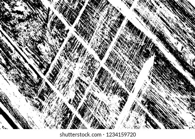 Grunge overlay layer. Abstract black and white vector background. Monochrome vintage surface with dirty pattern in cracks, spots, dots. Old wall in dark horror style design