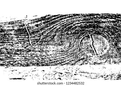 Grunge overlay layer. Abstract black and white vector background. Monochrome vintage surface with dirty pattern in cracks, spots, dots. Old wall in dark horror style design