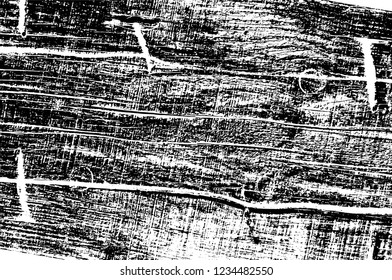 Grunge overlay layer. Abstract black and white vector background. Monochrome vintage surface with dirty pattern in cracks, spots, dots. Old wall in dark horror style design