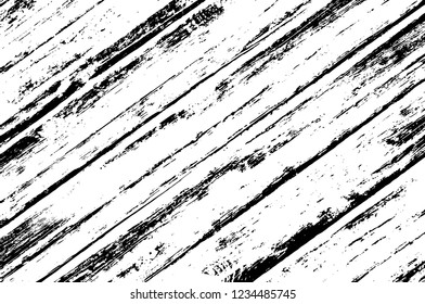 Grunge overlay layer. Abstract black and white vector background. Monochrome vintage surface with dirty pattern in cracks, spots, dots. Old wall in dark horror style design