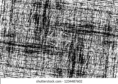Grunge overlay layer. Abstract black and white vector background. Monochrome vintage surface with dirty pattern in cracks, spots, dots. Old wall in dark horror style design
