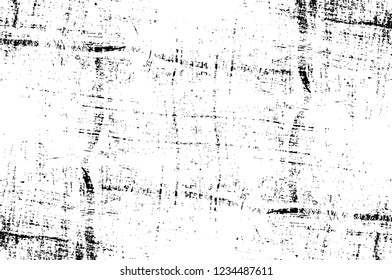 Grunge overlay layer. Abstract black and white vector background. Monochrome vintage surface with dirty pattern in cracks, spots, dots. Old wall in dark horror style design