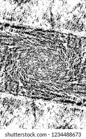 Grunge overlay layer. Abstract black and white vector background. Monochrome vintage surface with dirty pattern in cracks, spots, dots. Old wall in dark horror style design