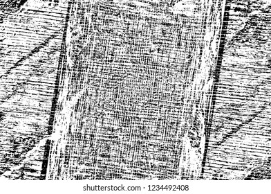 Grunge overlay layer. Abstract black and white vector background. Monochrome vintage surface with dirty pattern in cracks, spots, dots. Old wall in dark horror style design