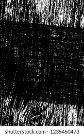 Grunge overlay layer. Abstract black and white vector background. Monochrome vintage surface with dirty pattern in cracks, spots, dots. Old wall in dark horror style design