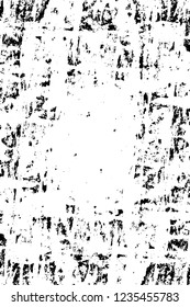 Grunge overlay layer. Abstract black and white vector background. Monochrome vintage surface with dirty pattern in cracks, spots, dots. Old wall in dark horror style design