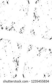 Grunge overlay layer. Abstract black and white vector background. Monochrome vintage surface with dirty pattern in cracks, spots, dots. Old wall in dark horror style design
