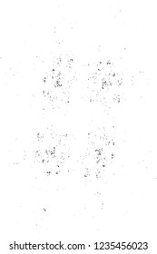 Grunge overlay layer. Abstract black and white vector background. Monochrome vintage surface with dirty pattern in cracks, spots, dots. Old wall in dark horror style design