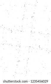 Grunge overlay layer. Abstract black and white vector background. Monochrome vintage surface with dirty pattern in cracks, spots, dots. Old wall in dark horror style design