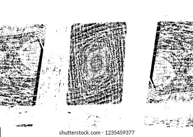 Grunge overlay layer. Abstract black and white vector background. Monochrome vintage surface with dirty pattern in cracks, spots, dots. Old wall in dark horror style design