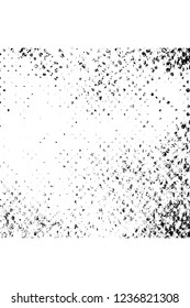 Grunge overlay layer. Abstract black and white vector background. Monochrome vintage surface with dirty pattern in cracks, spots, dots. Old wall in dark horror style design