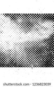 Grunge overlay layer. Abstract black and white vector background. Monochrome vintage surface with dirty pattern in cracks, spots, dots. Old wall in dark horror style design