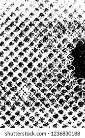 Grunge overlay layer. Abstract black and white vector background. Monochrome vintage surface with dirty pattern in cracks, spots, dots. Old wall in dark horror style design