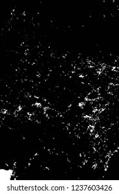 Grunge overlay layer. Abstract black and white vector background. Monochrome vintage surface with dirty pattern in cracks, spots, dots. Old wall in dark horror style design