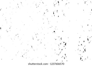 Grunge overlay layer. Abstract black and white vector background. Monochrome vintage surface with dirty pattern in cracks, spots, dots. Old wall in dark horror style design
