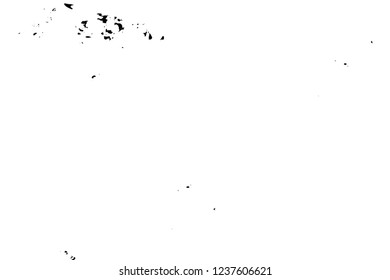 Grunge overlay layer. Abstract black and white vector background. Monochrome vintage surface with dirty pattern in cracks, spots, dots. Old wall in dark horror style design