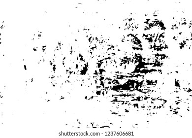 Grunge overlay layer. Abstract black and white vector background. Monochrome vintage surface with dirty pattern in cracks, spots, dots. Old wall in dark horror style design