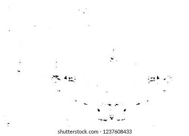 Grunge overlay layer. Abstract black and white vector background. Monochrome vintage surface with dirty pattern in cracks, spots, dots. Old wall in dark horror style design