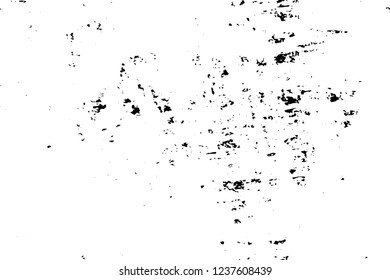 Grunge overlay layer. Abstract black and white vector background. Monochrome vintage surface with dirty pattern in cracks, spots, dots. Old wall in dark horror style design