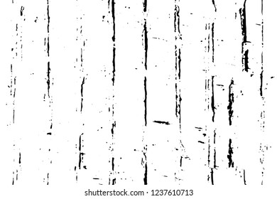 Grunge overlay layer. Abstract black and white vector background. Monochrome vintage surface with dirty pattern in cracks, spots, dots. Old wall in dark horror style design