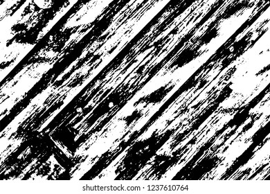 Grunge overlay layer. Abstract black and white vector background. Monochrome vintage surface with dirty pattern in cracks, spots, dots. Old wall in dark horror style design