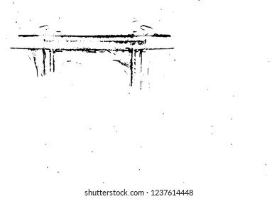 Grunge overlay layer. Abstract black and white vector background. Monochrome vintage surface with dirty pattern in cracks, spots, dots. Old wall in dark horror style design