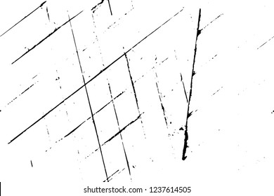 Grunge overlay layer. Abstract black and white vector background. Monochrome vintage surface with dirty pattern in cracks, spots, dots. Old wall in dark horror style design