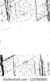 Grunge overlay layer. Abstract black and white vector background. Monochrome vintage surface with dirty pattern in cracks, spots, dots. Old wall in dark horror style design