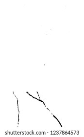 Grunge overlay layer. Abstract black and white vector background. Monochrome vintage surface with dirty pattern in cracks, spots, dots. Old wall in dark horror style design