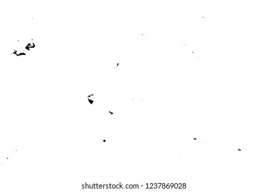 Grunge overlay layer. Abstract black and white vector background. Monochrome vintage surface with dirty pattern in cracks, spots, dots. Old wall in dark horror style design