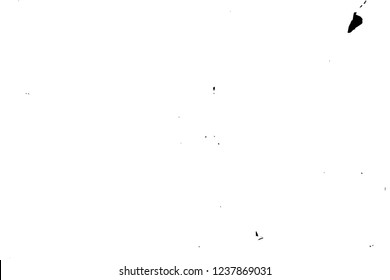 Grunge overlay layer. Abstract black and white vector background. Monochrome vintage surface with dirty pattern in cracks, spots, dots. Old wall in dark horror style design