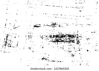 Grunge overlay layer. Abstract black and white vector background. Monochrome vintage surface with dirty pattern in cracks, spots, dots. Old wall in dark horror style design