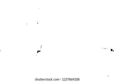 Grunge overlay layer. Abstract black and white vector background. Monochrome vintage surface with dirty pattern in cracks, spots, dots. Old wall in dark horror style design