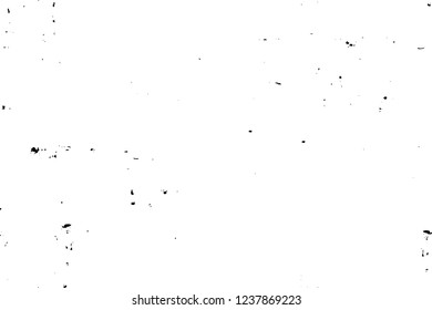Grunge overlay layer. Abstract black and white vector background. Monochrome vintage surface with dirty pattern in cracks, spots, dots. Old wall in dark horror style design
