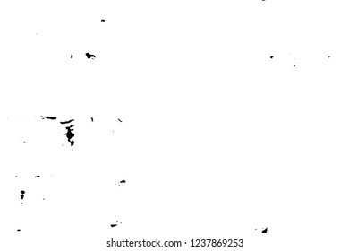 Grunge overlay layer. Abstract black and white vector background. Monochrome vintage surface with dirty pattern in cracks, spots, dots. Old wall in dark horror style design