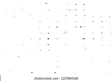 Grunge overlay layer. Abstract black and white vector background. Monochrome vintage surface with dirty pattern in cracks, spots, dots. Old wall in dark horror style design