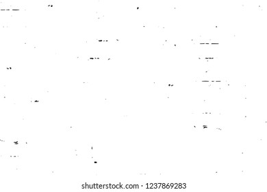 Grunge overlay layer. Abstract black and white vector background. Monochrome vintage surface with dirty pattern in cracks, spots, dots. Old wall in dark horror style design