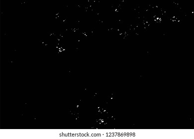 Grunge overlay layer. Abstract black and white vector background. Monochrome vintage surface with dirty pattern in cracks, spots, dots. Old wall in dark horror style design