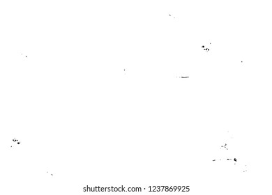 Grunge overlay layer. Abstract black and white vector background. Monochrome vintage surface with dirty pattern in cracks, spots, dots. Old wall in dark horror style design