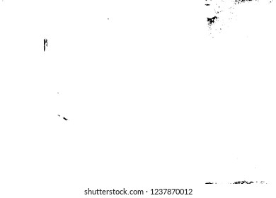 Grunge overlay layer. Abstract black and white vector background. Monochrome vintage surface with dirty pattern in cracks, spots, dots. Old wall in dark horror style design